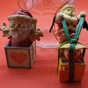 2 Cute Santa Claus 🎅 Ornaments